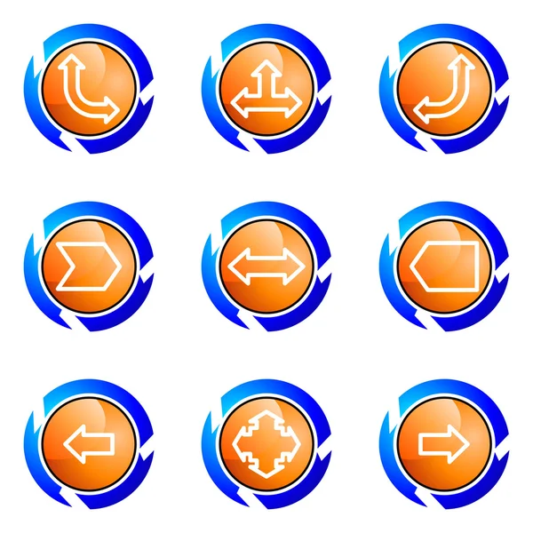 Set de iconos brillantes — Vector de stock