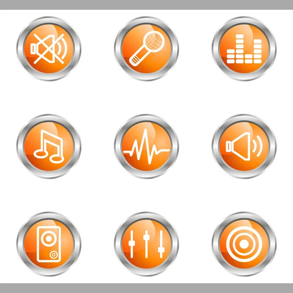 Set de iconos brillantes — Vector de stock