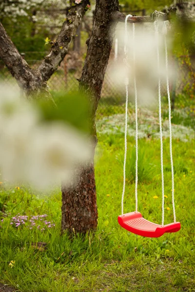 stock image An empty swing.