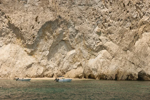 stock image Sandy beach and rocks.