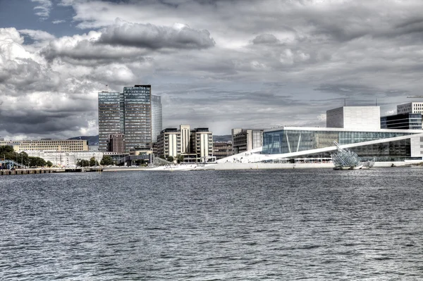 Oslo vista ópera (HDR ) Imagens De Bancos De Imagens