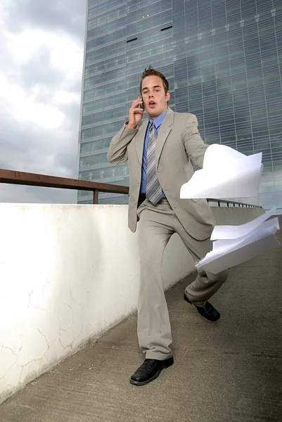 Butterfingers businessman — Stock Photo, Image