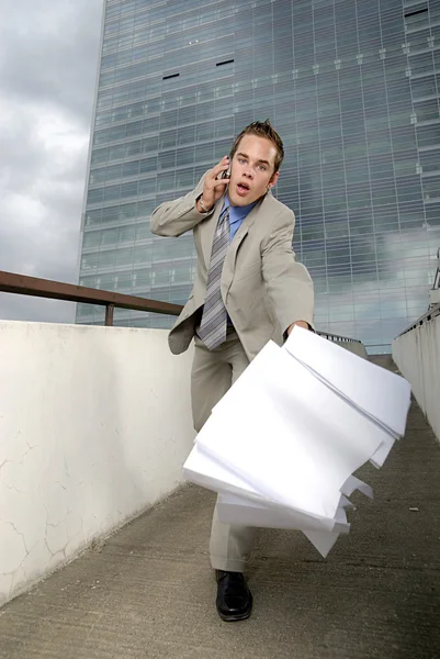 Butterfingers businessman — Stock Photo, Image