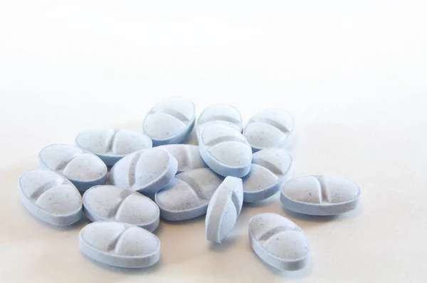 Comprimidos azuis — Fotografia de Stock