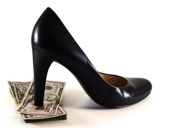 High heel and money clipart