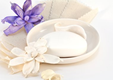 Soap with flowers clipart