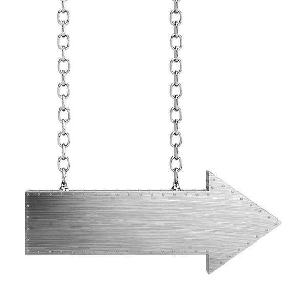 Metal arrow isolated on white — Stock Photo, Image