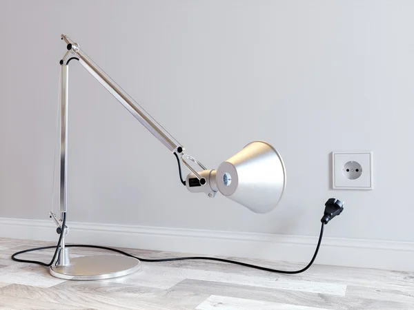 Schreibtischlampe und Steckdose — Stockfoto
