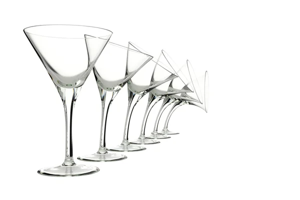 Bicchieri di vino isolati su bianco — Foto Stock