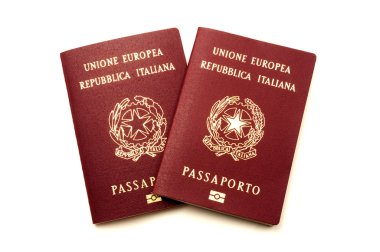Italian biometric e-passports clipart