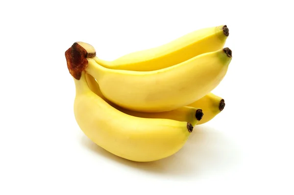 Бананы Леди Фингер на белом фоне — стоковое фото