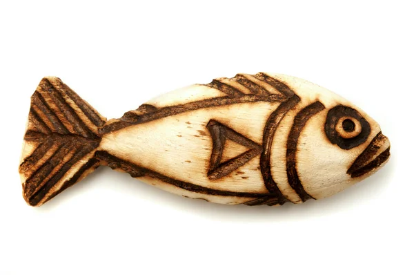 Деревянная рыба — стоковое фото