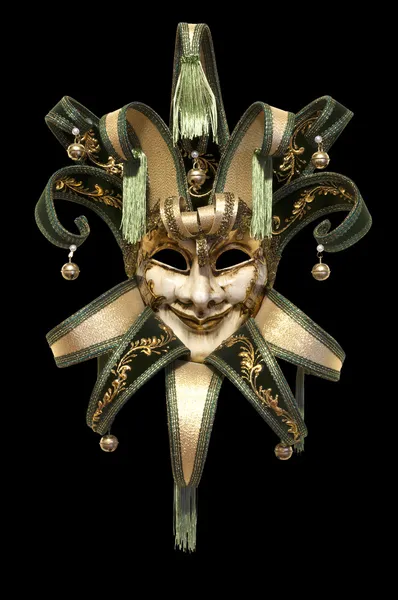 Máscara veneziana sobre um fundo preto Imagens De Bancos De Imagens Sem Royalties