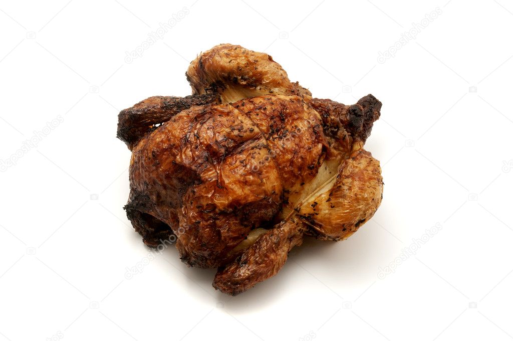 Spit roasted chicken