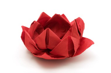 Kırmızı lotus origami