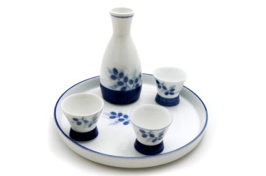 Sake serving set clipart