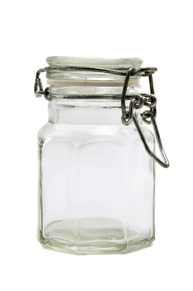 stock image Empty glass jar