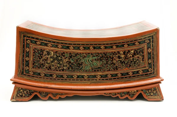 Caixa de madeira tailandesa ornamentada — Fotografia de Stock