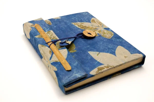 Kleines blaues Tagebuch — Stockfoto