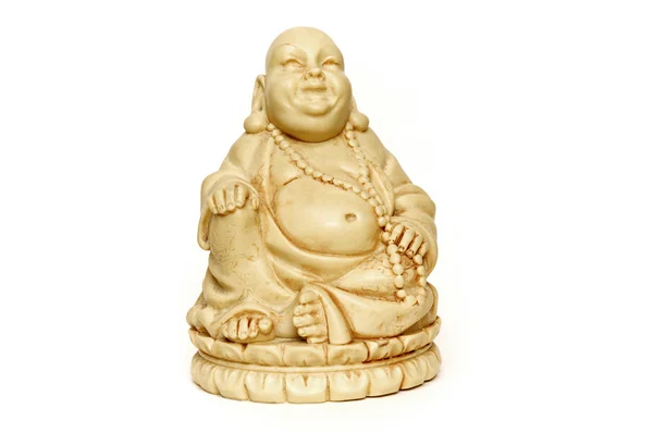 Lächelnder Elfenbeinbuddha — Stockfoto