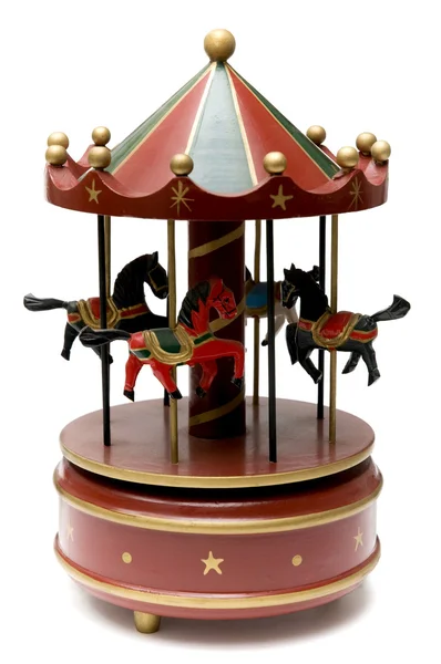 Wooden toy carousel — Stock Photo, Image