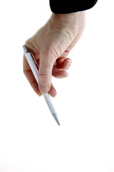 Uma mão com uma caneta — Fotografia de Stock