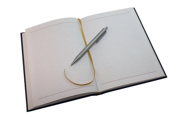 Notitieboekje met pen — Stockfoto