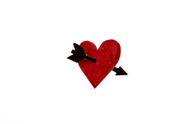 Arrow pierces the heart clipart