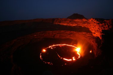 Volcano Erta Ale in ethiopia clipart