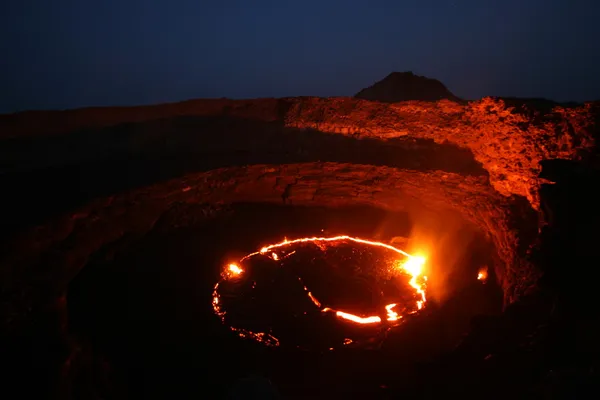 火山岩浆在埃塞俄比亚 — 图库照片