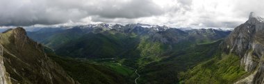 Fuente De, Cantabria. Panoramic view. clipart