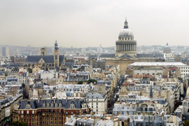 Roofs of Paris with the Pantheon, France clipart