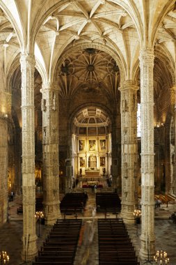 Hieronymites Monastery Interior, Lisbon (Portugal) clipart