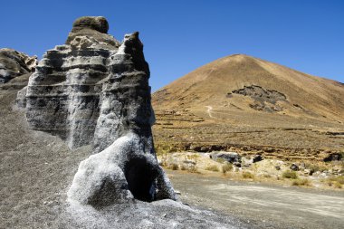 Lanzarote (Kanarya Adaları içinde volkanik manzara)