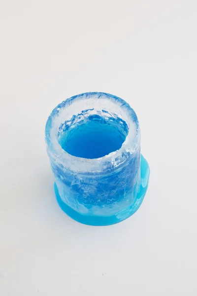 Modré v ledové sklo — Stock fotografie
