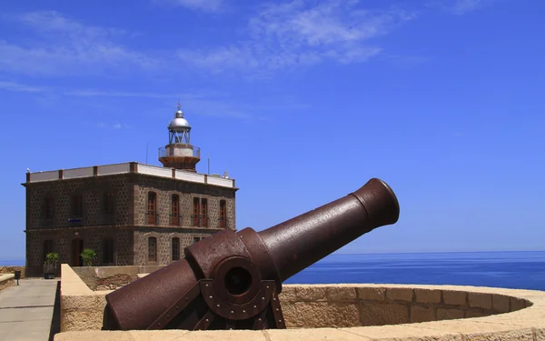 Melilla deniz feneri. Stok Fotoğraf