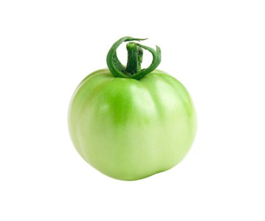 Green Tomato Isolated on White clipart