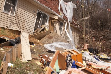 Tornado aftermath in Lapeer, MI. clipart