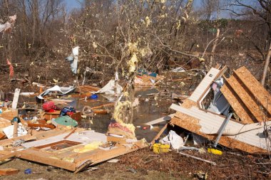 Tornado aftermath in Lapeer, MI. clipart