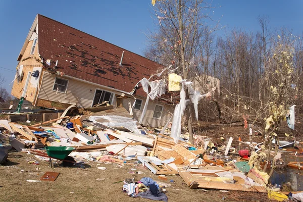 Después del tornado en Lapeer, MI . Imagen De Stock