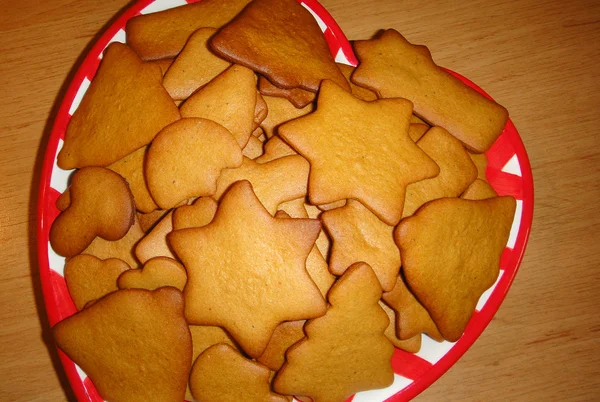 Cookies i plattan — Stockfoto