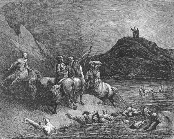 Nessus ve at-adamları — Stok fotoğraf