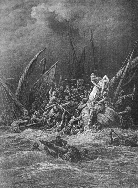 Морская битва — стоковое фото