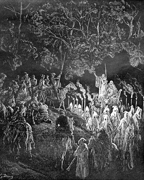 Merin, in the form of skeleton, tells Don he knows how to disenchant Dulcinea