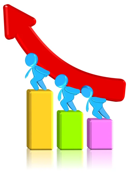 Increasing Business Chart — Stock Photo, Image