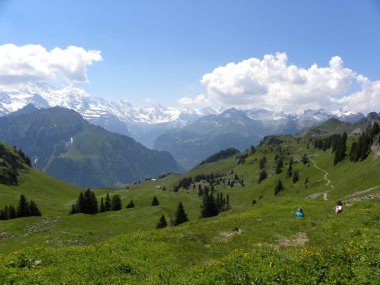 Schynige Platte görünümünden dağ?, İsviçre