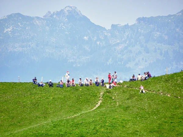 Vistas a la montaña desde Schynige Platte jalá, Suiza — Foto de Stock