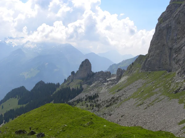 Schynige Platte görünümünden dağ?, İsviçre — Stok fotoğraf