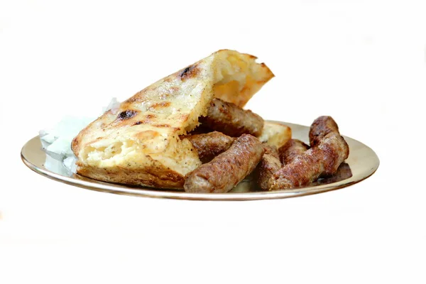 stock image Traditional bosnian food, Cevapcici,