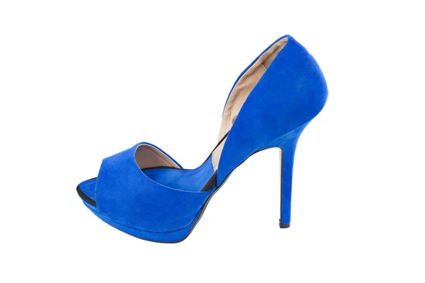 Blauer Schuh auf weißem Hintergrund — Stockfoto